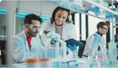 Scientists working in a lab.