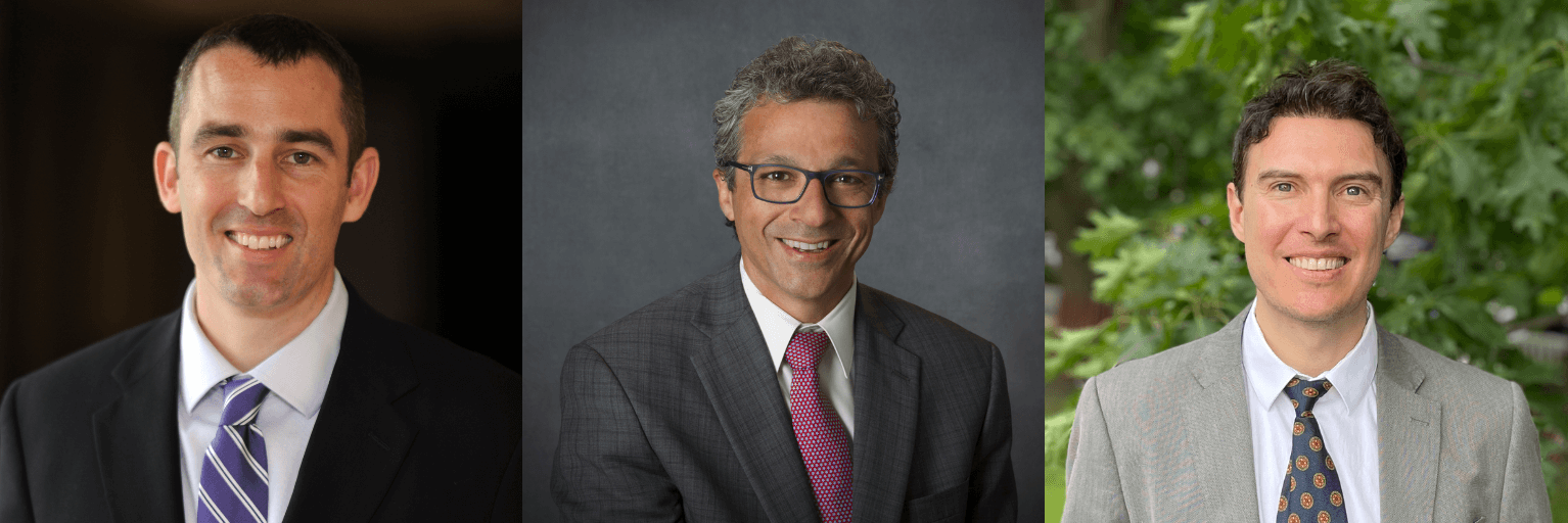 Alzheimer's Disease Research grant recipients Brad Manor, PhD, Alvaro Pascual-Leone, MD, PhD, and Davide Cappon, PhD.