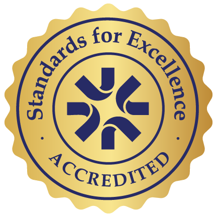 Maryland Standards for Excellence Nonprofit Seal in shiny gold.