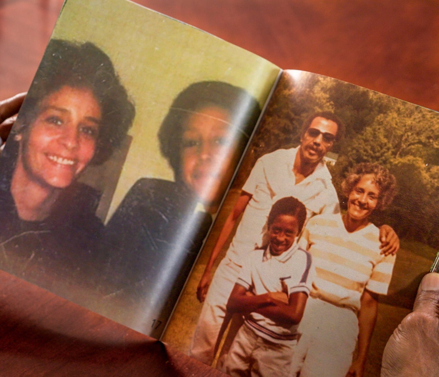 A family photo of Andre Royo as a young boy and his parents